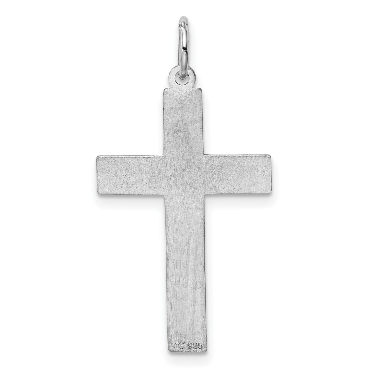 Laser Designed Cross Charm Pendant in Real 925 Sterling Silver