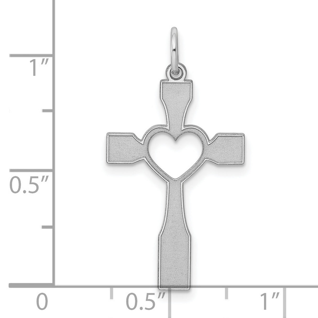 Laser Designed Cross Charm Pendant in Real 925 Sterling Silver