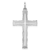 Laser Designed Cross Charm Pendant in Real 925 Sterling Silver