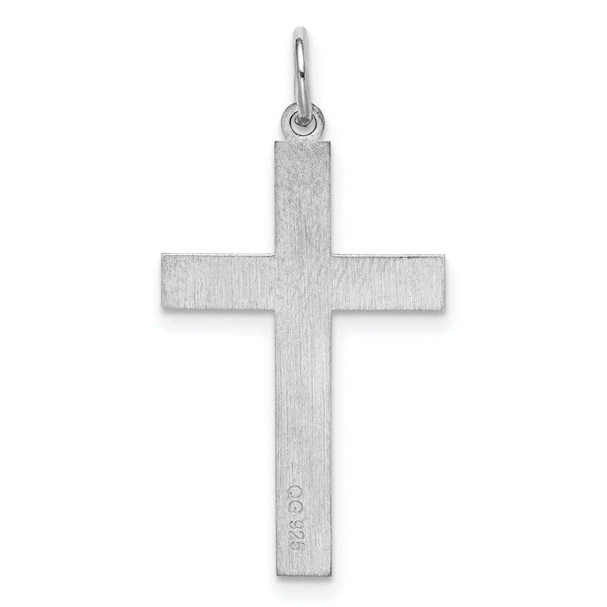 Latin Cross With Ichthys Weave Charm Pendant in Real 925 Sterling Silver