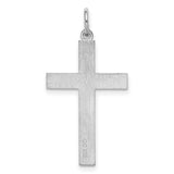 Latin Cross With Ichthys Weave Charm Pendant in Real 925 Sterling Silver