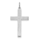 Laser Designed Cross Charm Pendant in Real 925 Sterling Silver