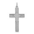 Laser Designed Cross Charm Pendant in Real 925 Sterling Silver