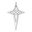Sterling Silver Cross Pendant with Cutout Design and Angular Geometric Style