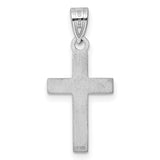 Blue Enameled Cross Charm Pendant in Real 925 Sterling Silver