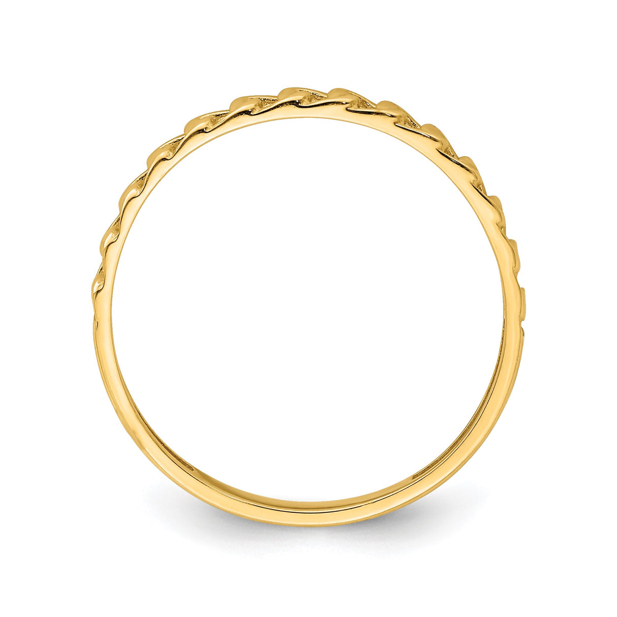 14k Yellow Gold wedding band ring alternate angle