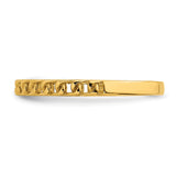 14k Yellow Gold wedding band ring detail view