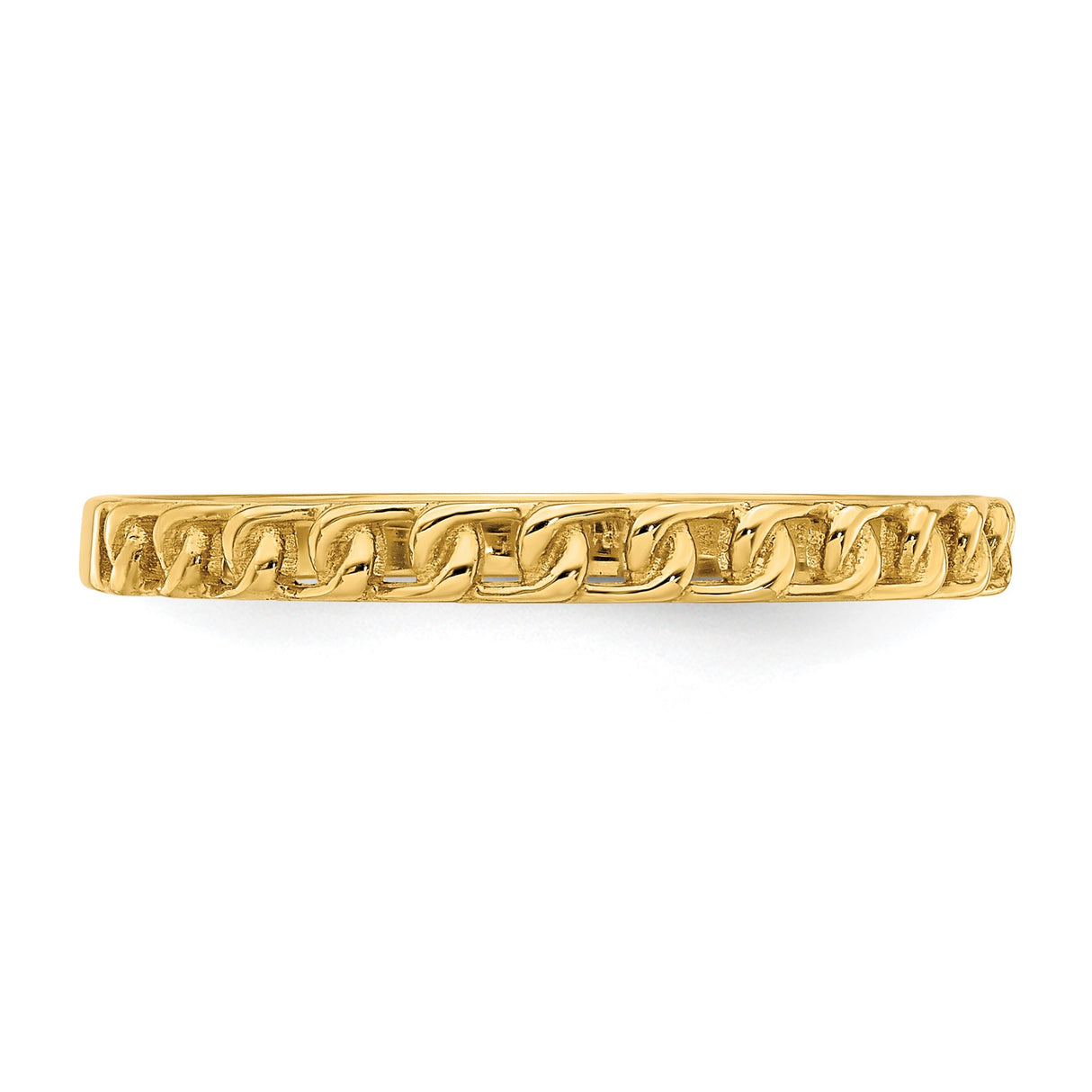 14k Yellow Gold wedding band ring detail view