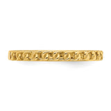 14k Yellow Gold wedding band ring detail view