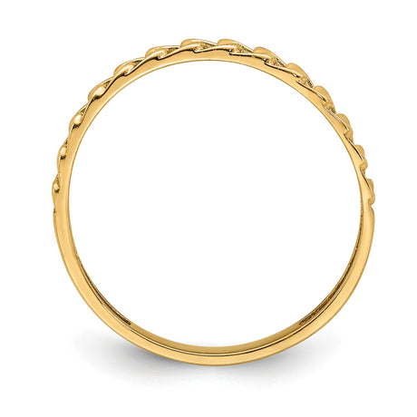 14k Rose Gold wedding band ring alternate angle