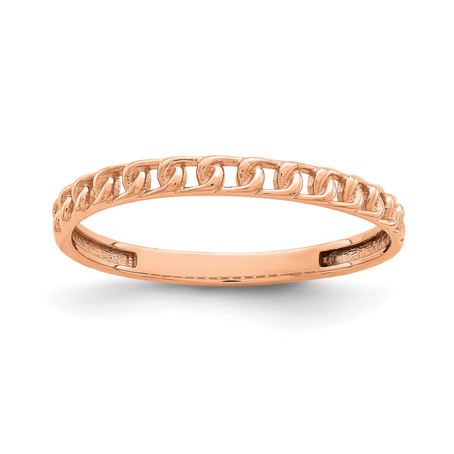 14k Rose Gold wedding band ring