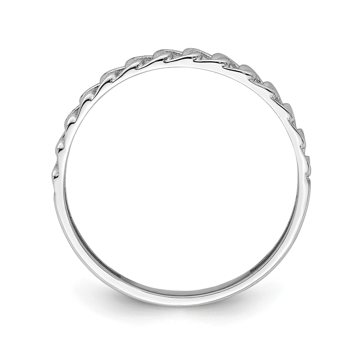 14k White Gold wedding band ring alternate angle