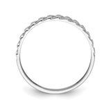 14k White Gold wedding band ring alternate angle