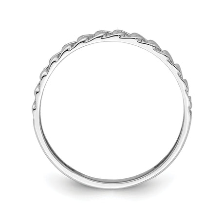 14k White Gold wedding band ring alternate angle