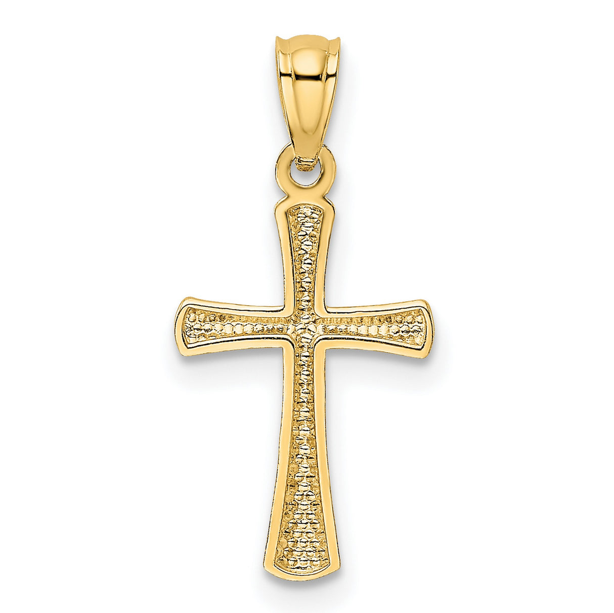 Latin Cross Charm Pendant in Real 14k Yellow Gold