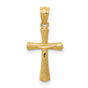 Latin Cross Charm Pendant in Real 14k Yellow Gold