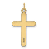 Latin Cross Charm Pendant in Real 14k Yellow Gold