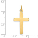 Latin Cross Charm Pendant in Real 14k Yellow Gold