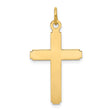 Latin Cross Charm Pendant in Real 14k Yellow Gold