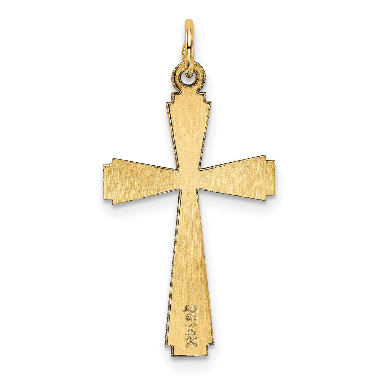 Latin Cross Charm Pendant in Real 14k Yellow Gold