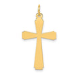 Latin Cross Charm Pendant in Real 14k Yellow Gold