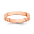 14k Rose Gold Flat, Lightweight wedding band ring