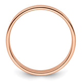 14K Rose Gold Flat Wedding Band Lightweight Solid 5mm Ring No Stone Modern Style