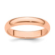 14k Rose Gold Domed wedding band ring