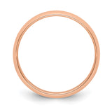 14k Rose Gold Domed wedding band ring alternate angle