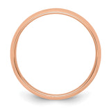14k Rose Gold Domed wedding band ring alternate angle