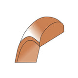 10k Rose Gold Domed, Lightweight wedding band ring detail view