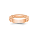14k Rose Gold Milgrain, Lightweight wedding band ring