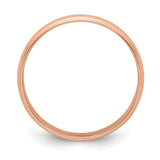 14k Rose Gold Milgrain, Lightweight wedding band ring alternate angle