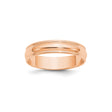 14k Rose Gold Milgrain, Lightweight wedding band ring