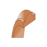 14k Rose Gold Milgrain, Lightweight wedding band ring detail view