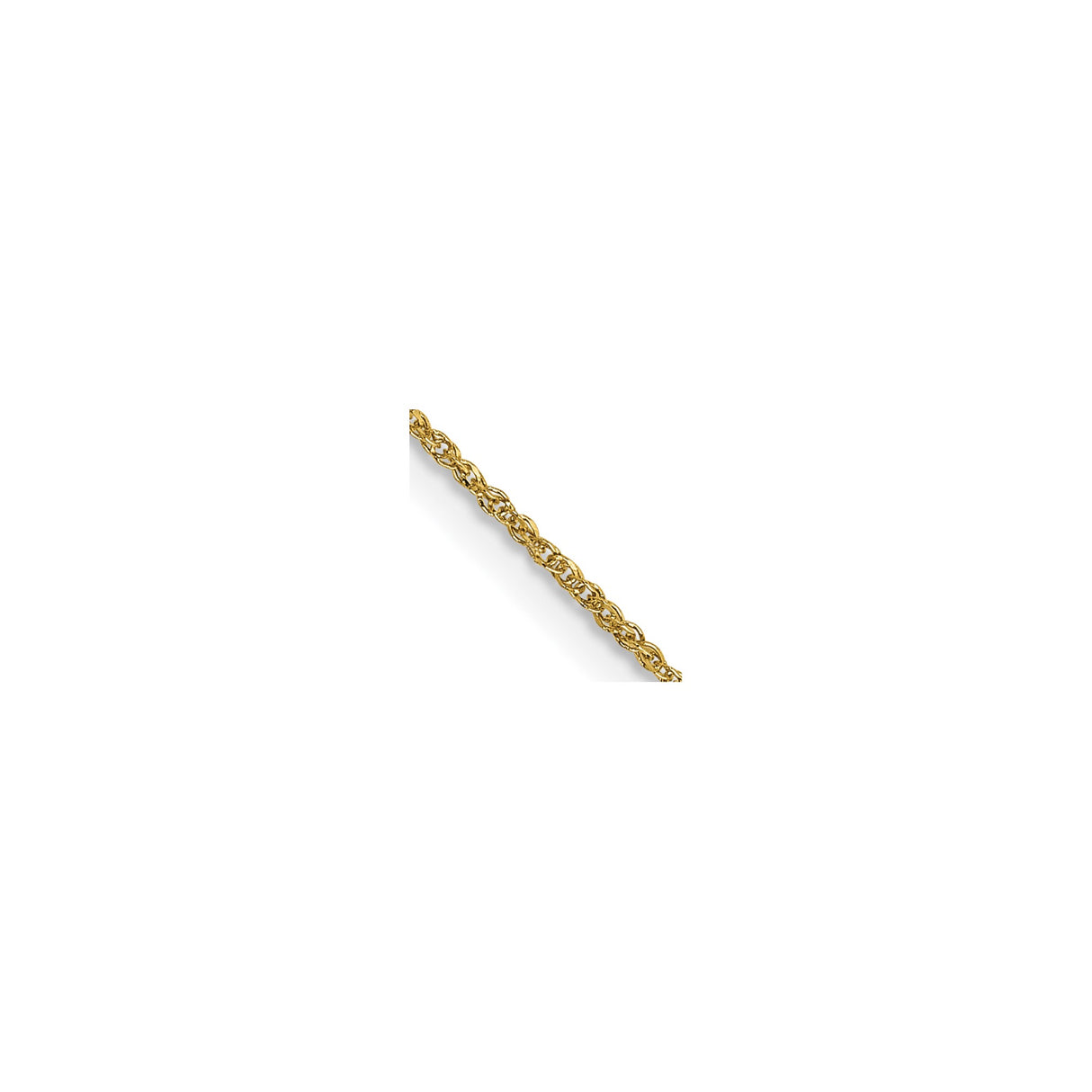 14K Yellow Gold 0.7 mm Polished Chain Necklace, Solid detail view