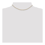 14K Yellow Gold 1.7 mm Polished Chain Necklace, Solid detail view