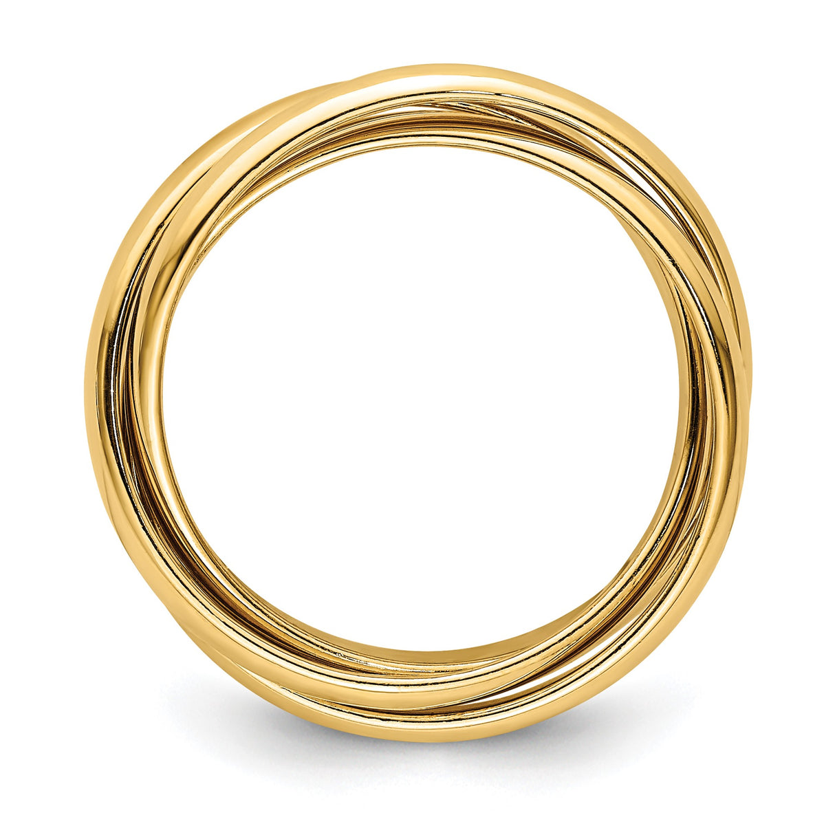 14k Yellow Gold wedding band ring alternate angle