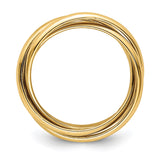 14k Yellow Gold wedding band ring alternate angle