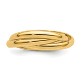 14k Yellow Gold wedding band ring detail view