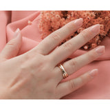 14k Yellow Gold wedding band ring detail view