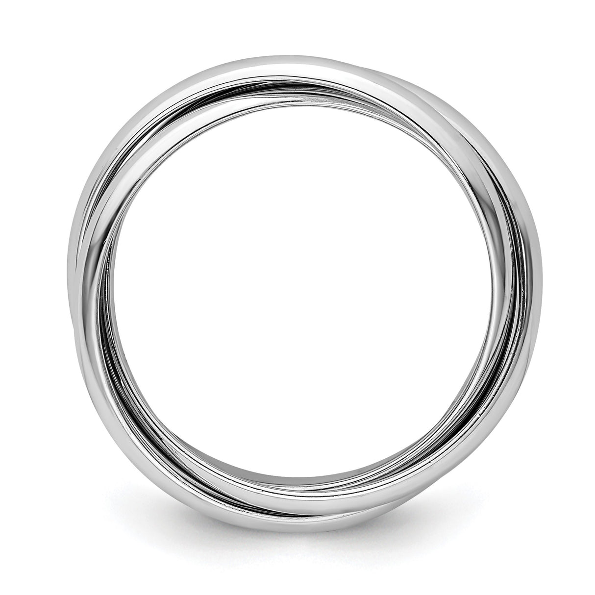 14k White Gold wedding band ring alternate angle