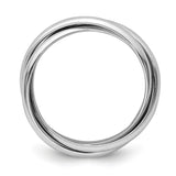 14k White Gold wedding band ring alternate angle