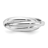 14k White Gold wedding band ring detail view