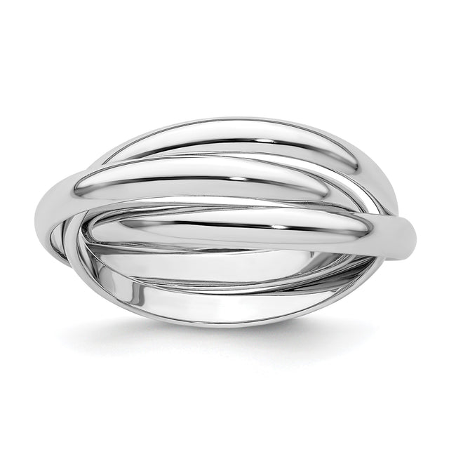14k White Gold wedding band ring