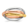 14k Tri-Color Gold wedding band ring