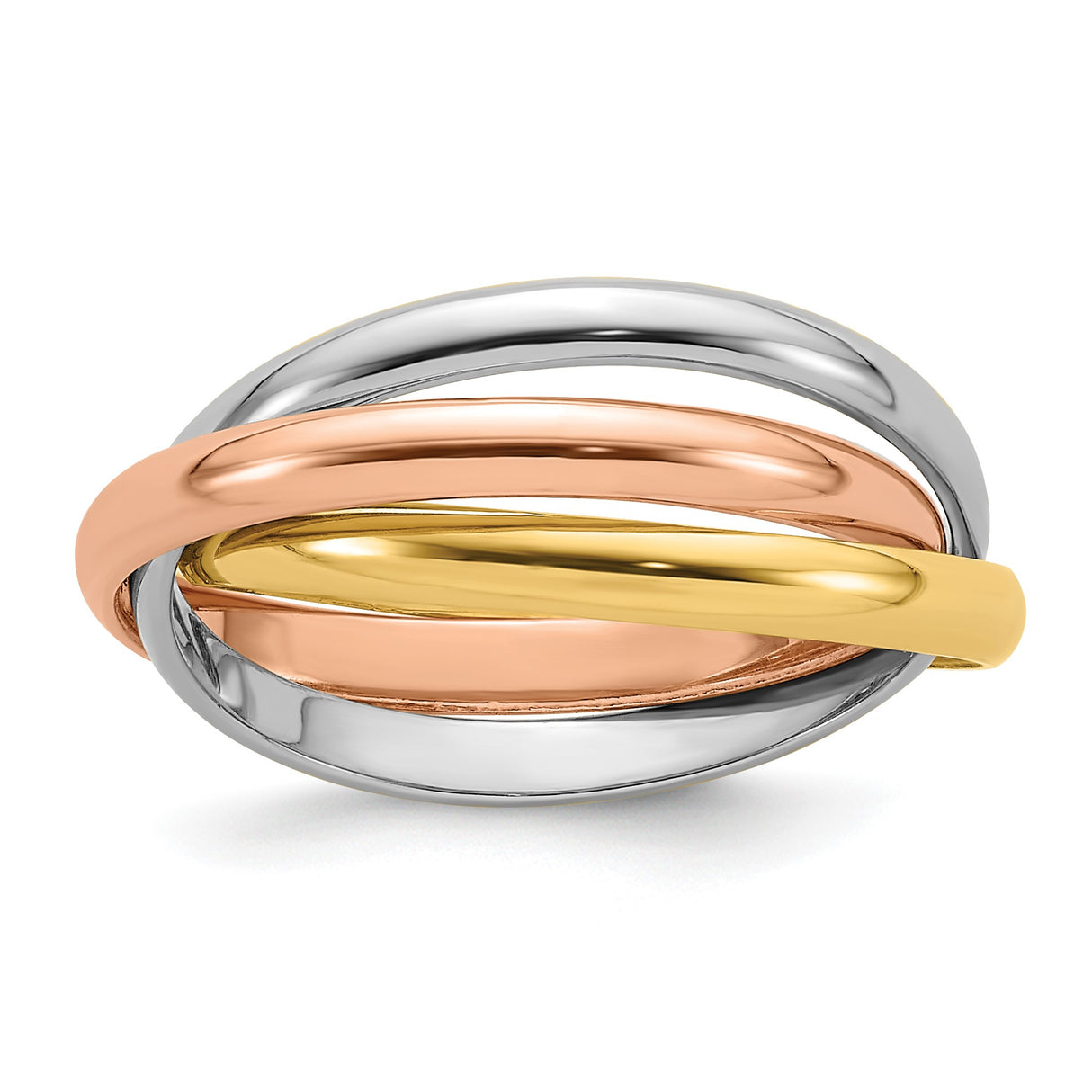 14k Tri-Color Gold wedding band ring