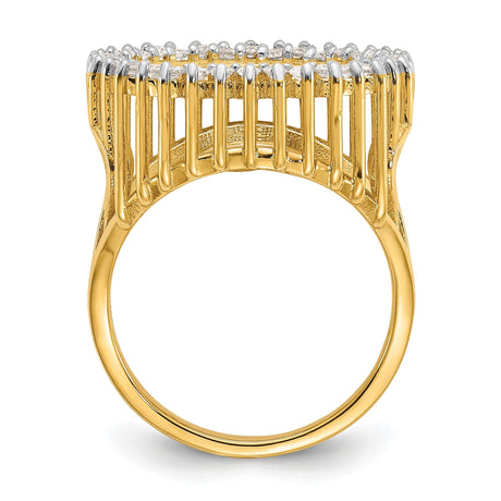 13 mm 14k Yellow Gold coin bezel for 13 mm Coin — alternate view