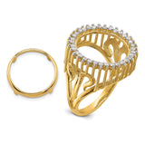 13 mm 14k Yellow Gold coin bezel for 13 mm Coin — additional image