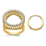 13 mm 14k Yellow Gold coin bezel for 13 mm Coin